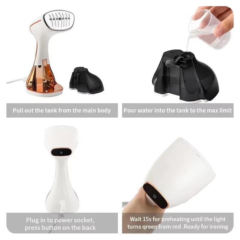NEW Arrival LCD Screen 3-Speed Vertical Garment Steamer Portable Steam Iron Steam Brush 1800W for Household