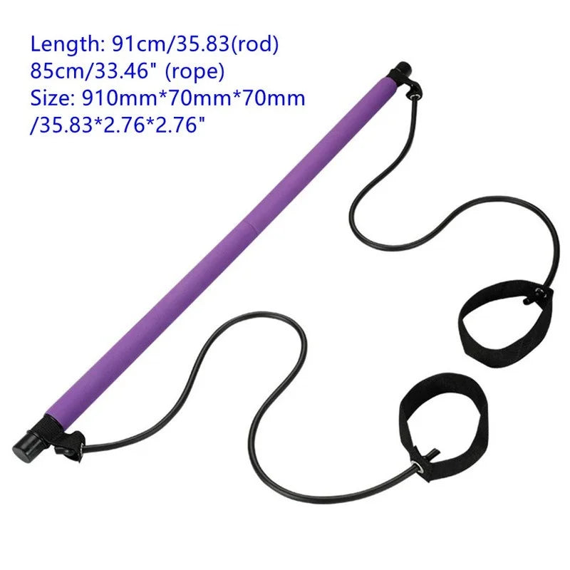 Portable Home Gym Bar – Resistance Bands Trainer for Yoga