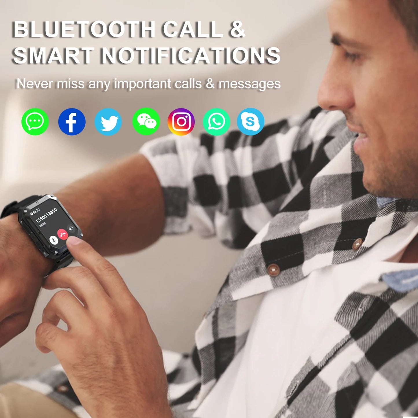 C20 Pro Smart Watch for Men – Your Ultimate Companion for Fitness and Adventure